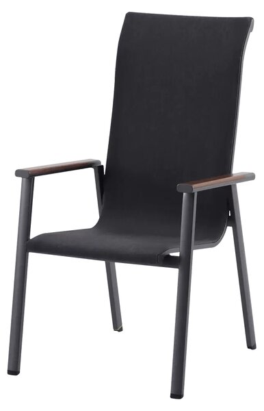 Prado Stohovatelná židle, 66 × 62 × 99,5 cm, hliník, textil, šedá