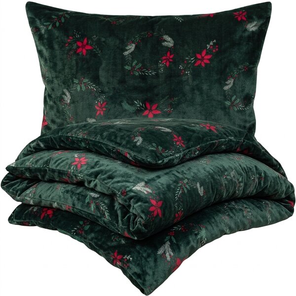 4Home Povlečení mikroflanel Poinsettia, 140 x 220 cm, 70 x 90 cm