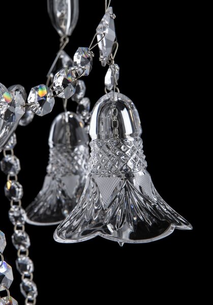 12-ramenný luxusní zámecký křišťálový lustr zdobený diamantovým brusem ve stylu Bohemia Baccarat L672-12+3-19-LP-N