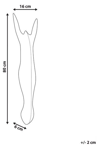 Závěsná ozdoba Zebra GBOKO Mangové dřevo 80 cm Černá/Bílá