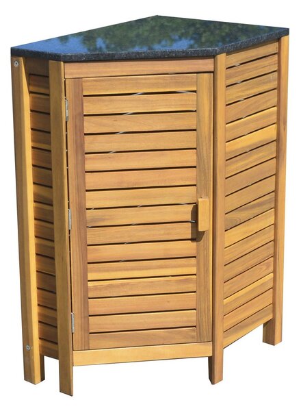 Sunfun Akácie Kuchyňský modul, 52 × 87 × 60 cm, dřevo z akácie, žula