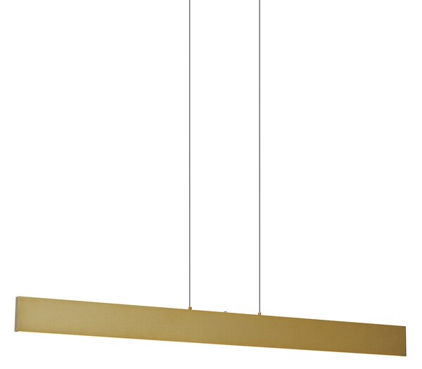 Moderní závěsné svítidlo mosazné vč. LED 3-stupňové stmívatelné Easylift - Straight