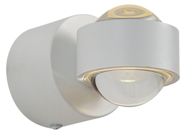 Designová nástěnná lampa bílá vč. LED IP44 - Lens