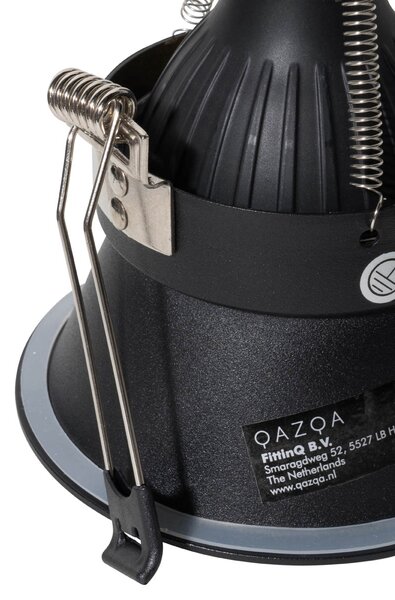 Sada 6 moderních vestavných bodových svítidel černých se zlatou GU10 70mm IP44 - Dept