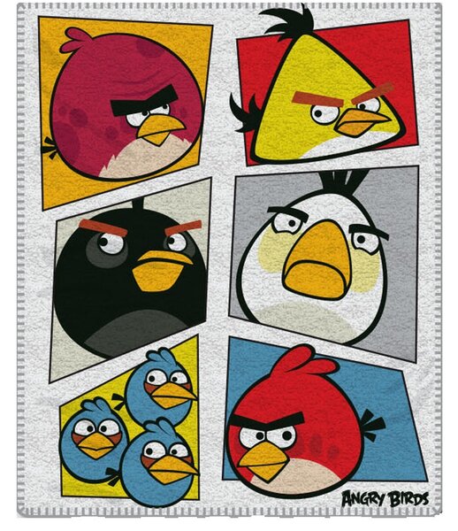 Jerry Fabrics Fleecová deka Angry Birds 069 - 120x150 cm
