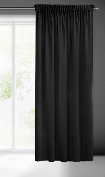 ZATEMŇOVACÍ ZÁVĚS NA PÁSCE PIERRE CARDIN SIBEL 140X270 CM ČERNÁ