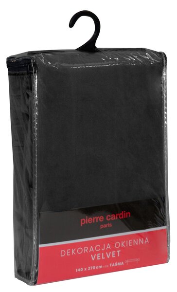 ZATEMŇOVACÍ ZÁVĚS NA PÁSCE PIERRE CARDIN SIBEL 140X270 CM ČERNÁ