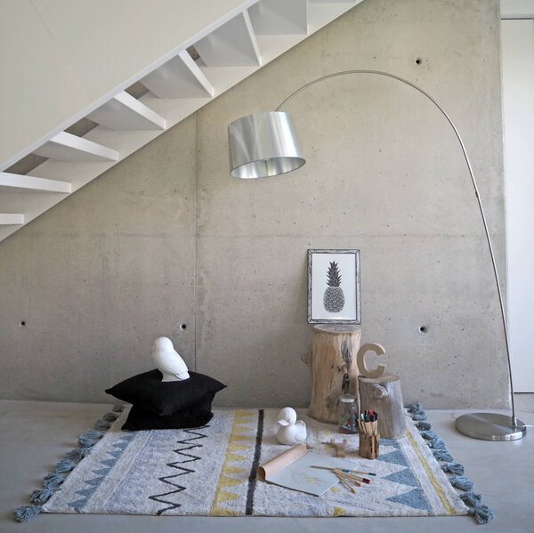 Pratelný koberec tecalzo 120 x 160 cm modrý