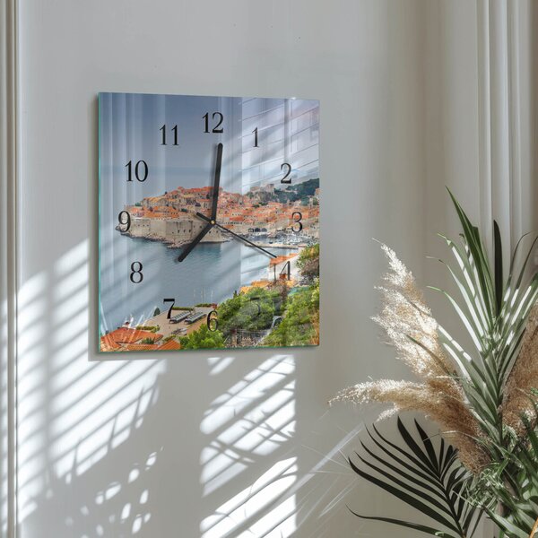 Skleněné hodiny na stěnu Naučná stezka zskc-30x30-00177320