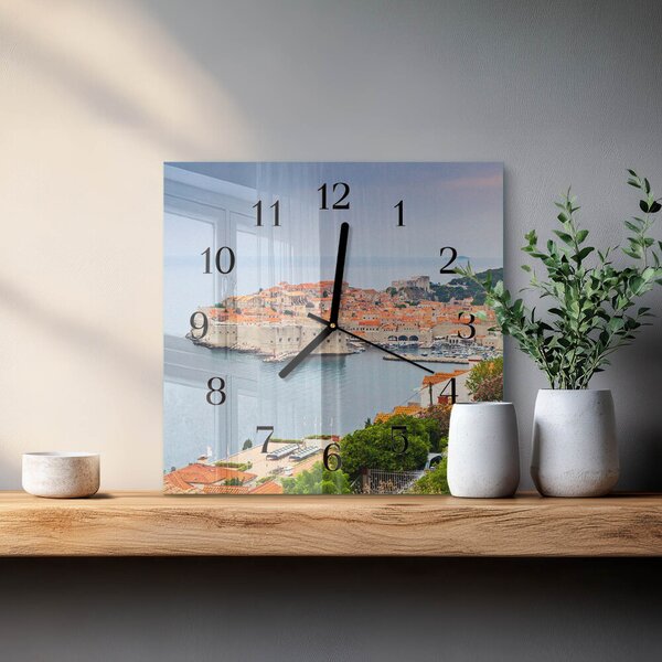 Skleněné hodiny na stěnu Naučná stezka zskc-30x30-00177320