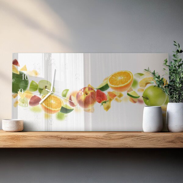 Skleněné hodiny horizontální Ovocná směs zsppb-60x30-00295218