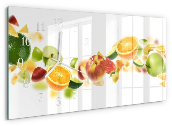 Skleněné hodiny horizontální Ovocná směs zsppb-60x30-00295218
