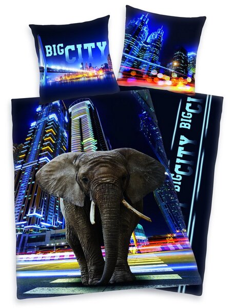 Herding Povlečení Big City Elephant - 140x200, 70x90 - 100% bavlna