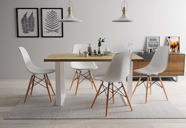 Set jídelních židlí FIORET, 47x81x53, bílá
