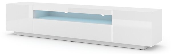 TV stolek AURA 200 | bílý - bílý lesk Variant: s LED osvětlením