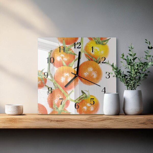 Skleněné hodiny na stěnu Rajčata zskc-30x30-00176963