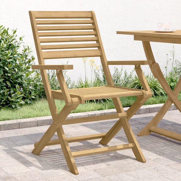 Skládací zahradní židle 2 ks 54,5x61,5x86,5 cm masivní akácie
