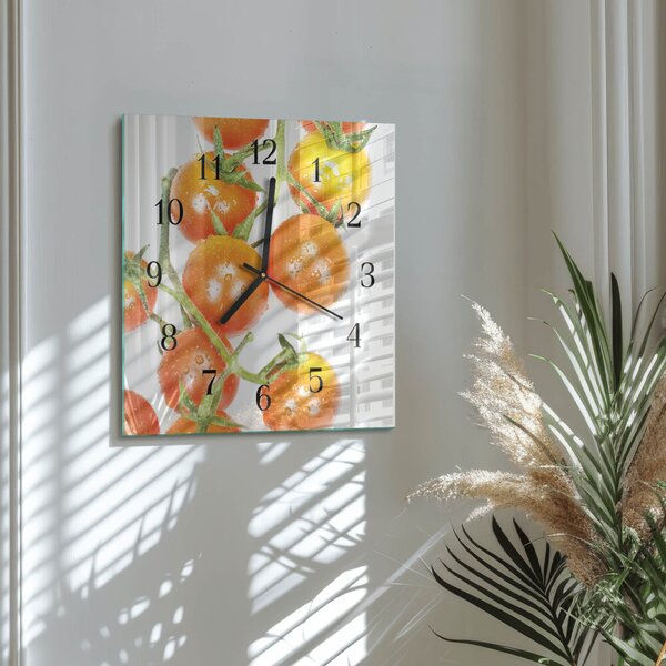 Skleněné hodiny na stěnu Rajčata zskc-30x30-00176963