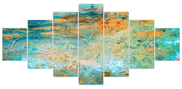 Obraz modré abstrakce (210x100 cm)