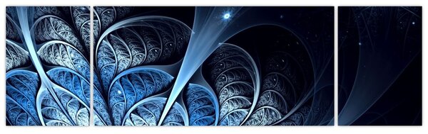 Obraz tmavěmodrého květu (170x50 cm)
