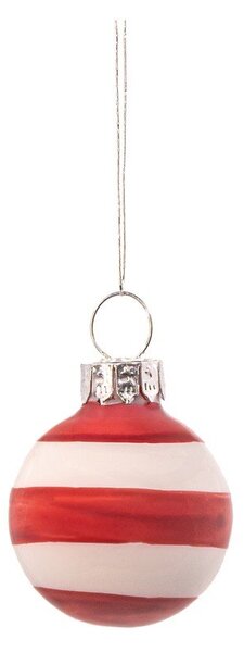 Skleněné ručně vyrobené vánoční koule v sadě 12 ks ø 3 cm Bauble Stripe – Sass & Belle
