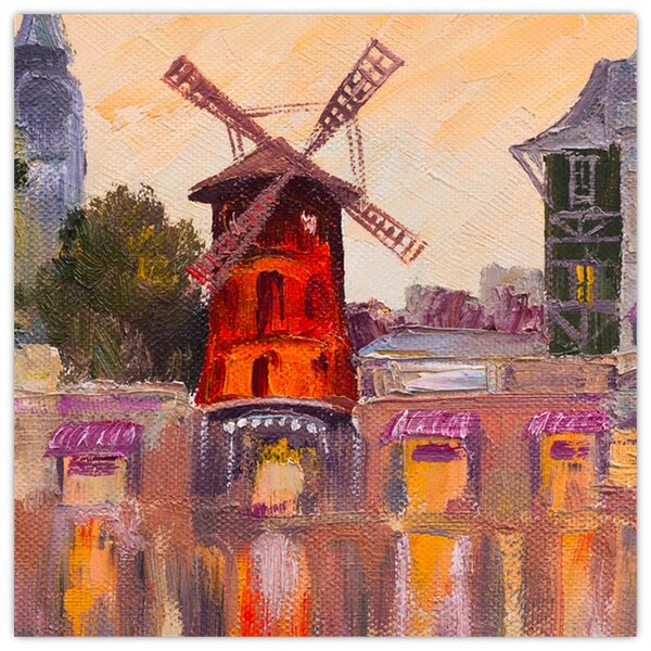 Obraz - Moulin rouge, Paříž, Francie (30x30 cm)