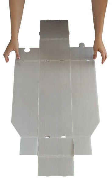 Usporadejto.cz Úložný box, plastový bílý 20x50x16cm - do spíže i do skříně KARTONPLAST