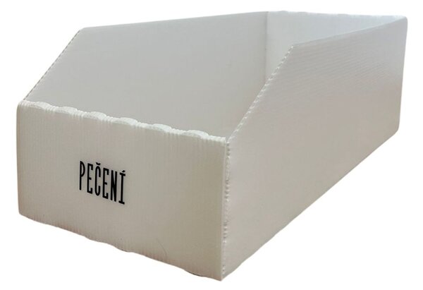 Usporadejto.cz Úložný box, plastový bílý 20x50x16cm - do spíže i do skříně KARTONPLAST