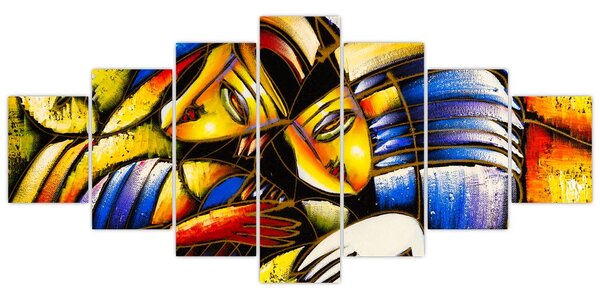 Obraz - Olejomalba, milenci (210x100 cm)
