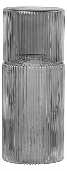 Karafa se skleničkou Ripple Smoked grey 500 ml