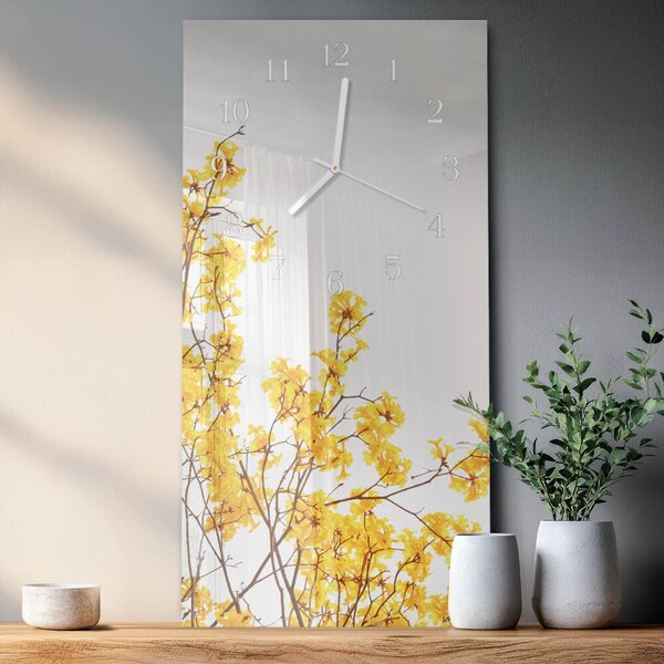 Skleněné hodiny vertikální Strom zsppb-30x60-00082501