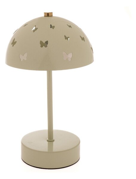 Béžová kovová dětská stolní lampa Butterfly – Dakls