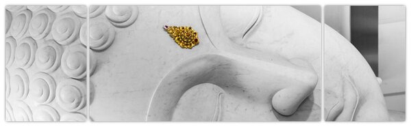 Obraz - Bílý Buddha (170x50 cm)
