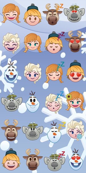 Jerry Fabrics Osuška Frozen emoji JF - 70x140 cm, 100% bavlna