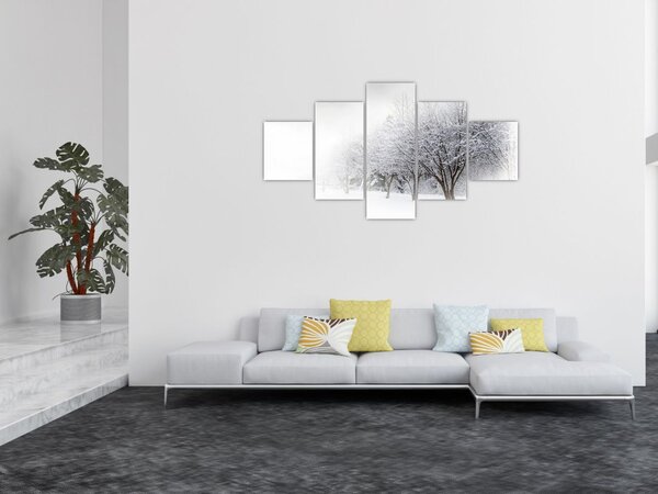 Obraz - Zimní alej (125x70 cm)
