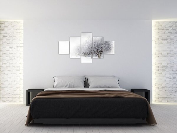 Obraz - Zimní alej (125x70 cm)