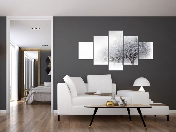 Obraz - Zimní alej (125x70 cm)