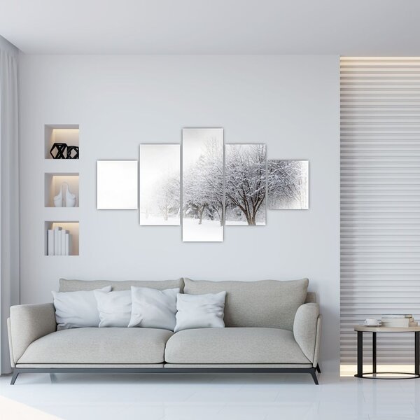 Obraz - Zimní alej (125x70 cm)