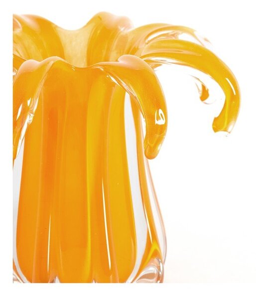 Oranžová skleněná váza (výška 17 cm) Avenia – Light & Living