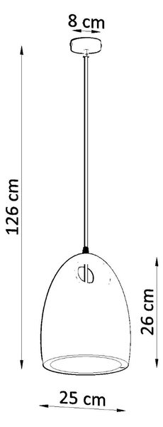 Závěsné svítidlo Bukano, 1x bílé keramické stínítko
