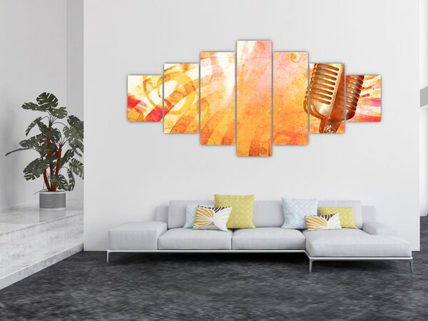 Obraz - Retro mikrofón (210x100 cm)