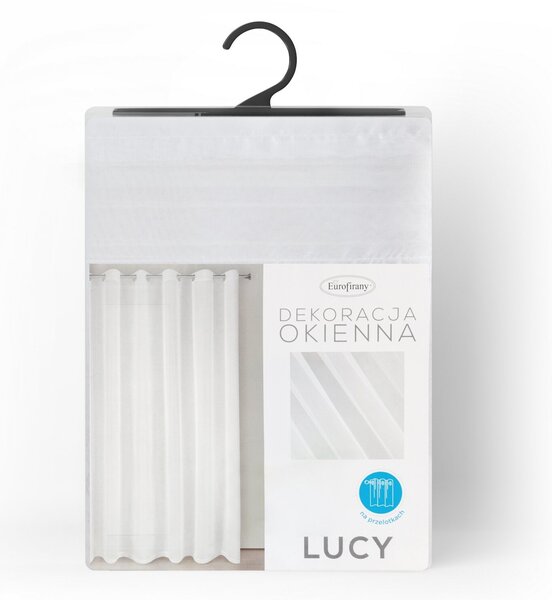 ZÁCLONA NA KROUŽCÍCH LUCY 200X250 CM BÍLÁ