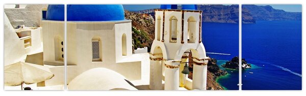 Obraz - Santorini, Řecko (170x50 cm)