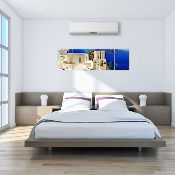 Obraz - Santorini, Řecko (170x50 cm)