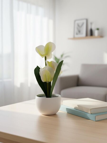 Sinsay - Dekorativní rostlina v květináči – orchidej - krémová