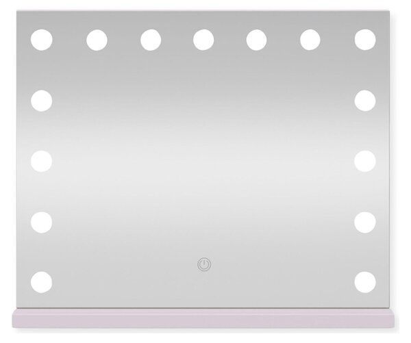 SensaHome Vanity Mirror Pro – Hollywoodské kosmetické zrcadlo s 12 stmívatelnými LED lampami, 3 světelné režimy, 46 × 58 cm – bílé