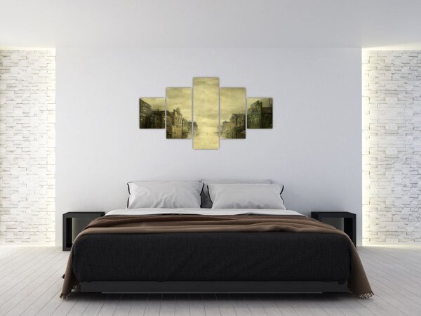 Obraz westernového městečka (125x70 cm)
