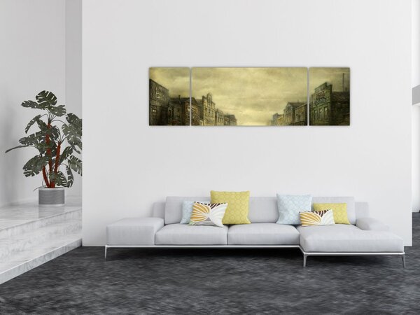 Obraz westernového městečka (170x50 cm)