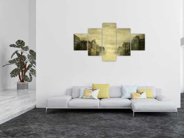 Obraz westernového městečka (125x70 cm)