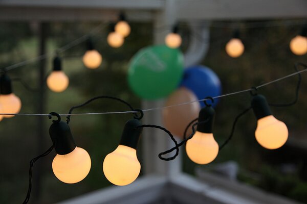 Světelný řetěz 20 LED White Bulbs Hooky
